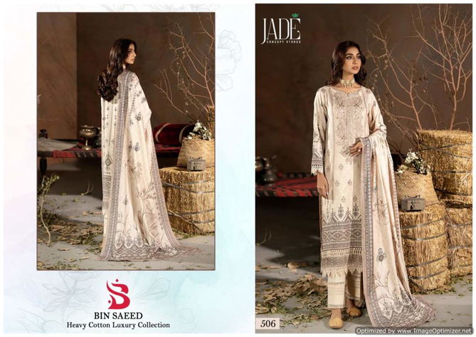 Bin Saeed Vol 5 By Jade Heavy Cotton Pakistani Dress Material Wholesale Clothing Suppliers In India
